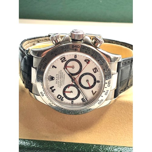 342 - Rolex 18ct  white gold Daytona Cosmograph gents wristwatch with paperwork booklet etc please see ima... 