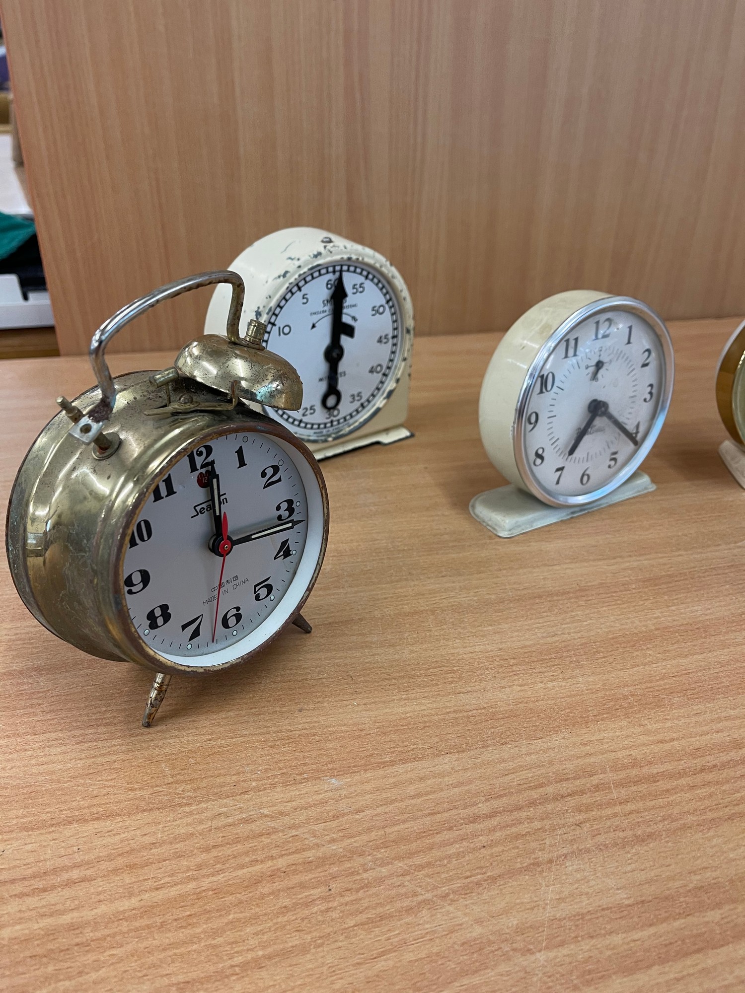 Selection Vintage Bedside Alarm Clocks, All Untested