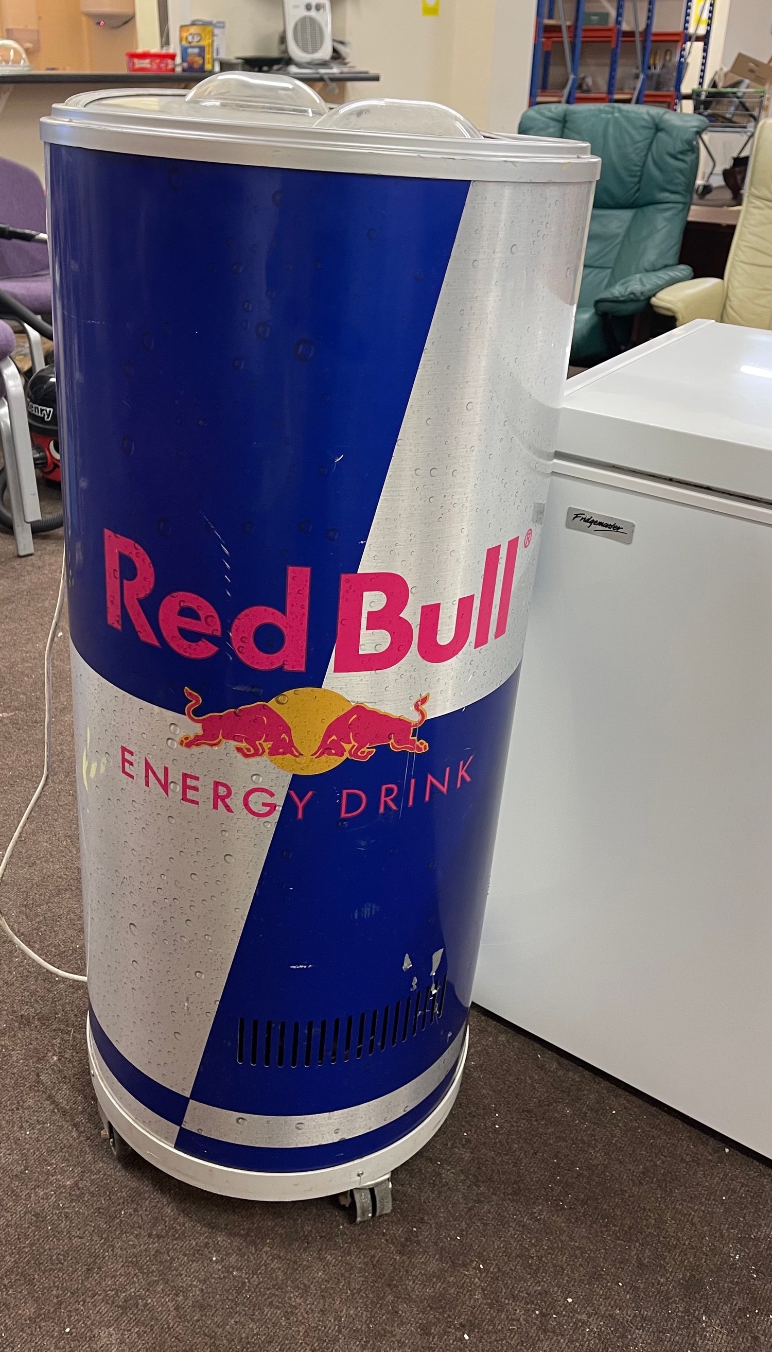 Advertising Red bull drinks fridge, working order