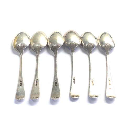 9 - set of 6 silver tea spoons sheffield silver hallmarks weight 100g