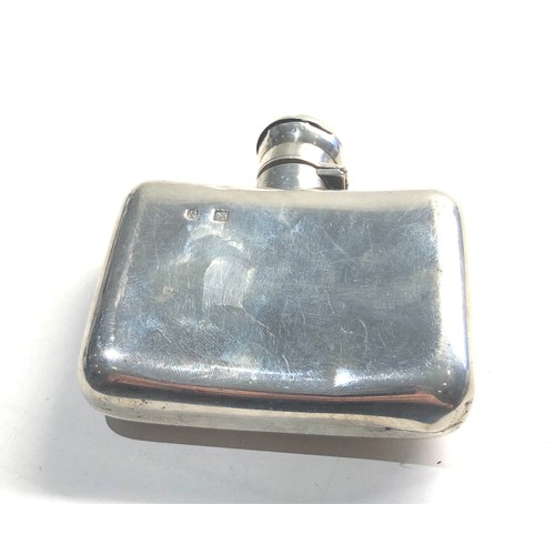 31 - Silver hip flask damage to lid as shown weight 150g London silver hallmarks