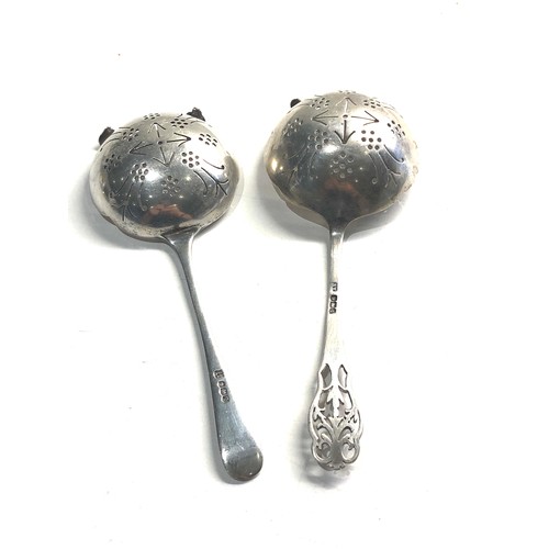 30 - 2 Silver sifter spoons sheffield silver hallmarks weight 78g