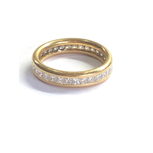 54 - Fine 18ct gold Diamond eternity ring est 2.5ct diamonds weight 6.3g size Q-R