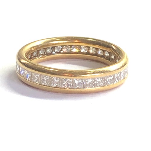 54 - Fine 18ct gold Diamond eternity ring est 2.5ct diamonds weight 6.3g size Q-R