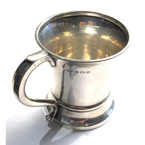 4 - Vintage silver christening mug 95g Birmingham silver hallmarks