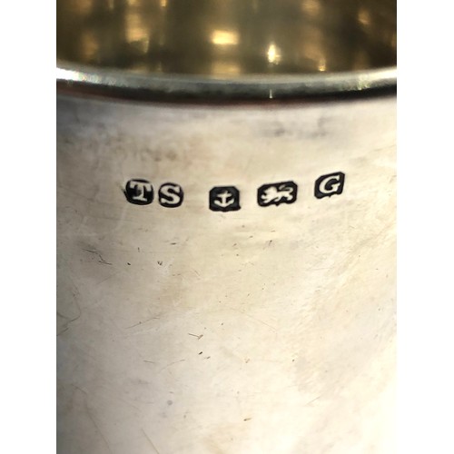 5 - Vintage silver christening mug 96g Birmingham silver hallmarks