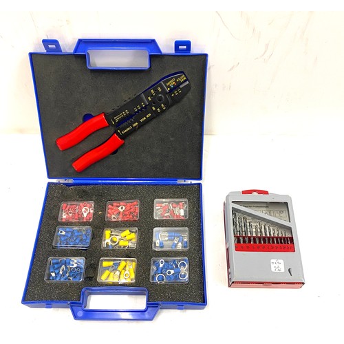 20 - Metal drill box with electrical case with cutters and fixings