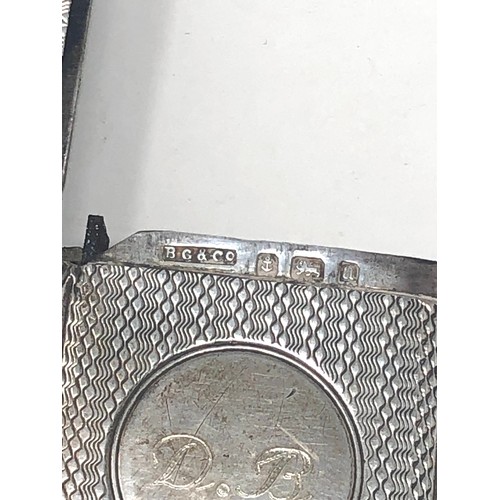 6 - Oversize Antique silver vesta case match striker measures approx 6.6cm by 4cm wide Birmingham silver... 