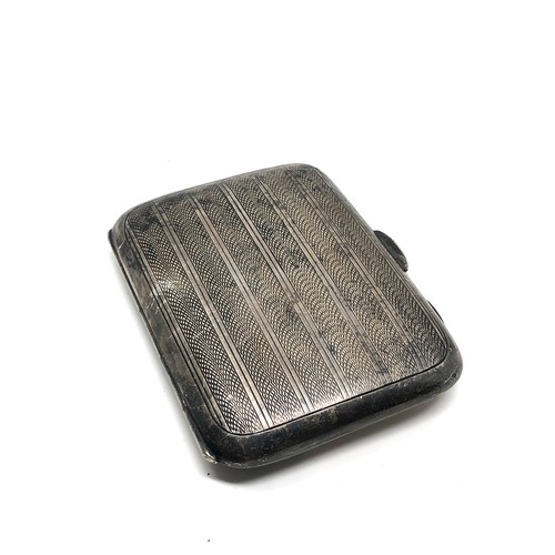 9 - Silver cigarette case weight 78g