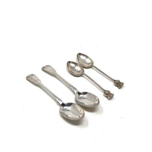 18 - 4 scottish silver tea spoons