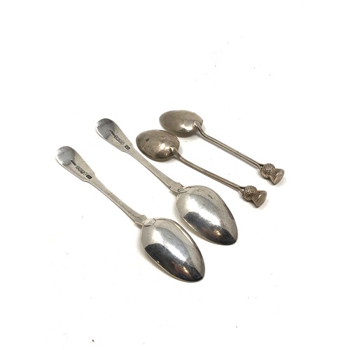 18 - 4 scottish silver tea spoons