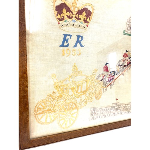 99 - Vintage Commemorative ER tapestry silk, approximate measurements: Width 19 inches, Height 19 inches