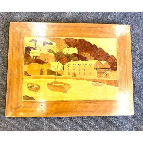 66 - 2 Wooden marquetry pictures 16