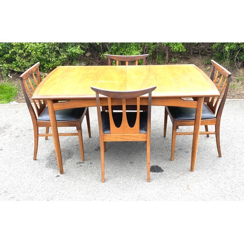 475 - G Plan teak extending table and 4 chairs, good overall condition