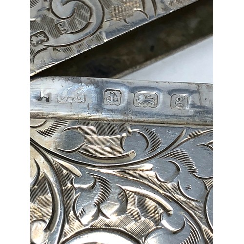 13 - Antique silver card case Birmingham silver hallmarks