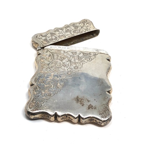 13 - Antique silver card case Birmingham silver hallmarks