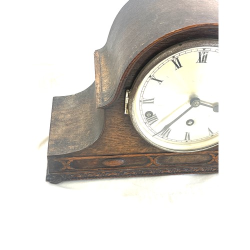 3 - Westminister chime oak mantel clock, untested