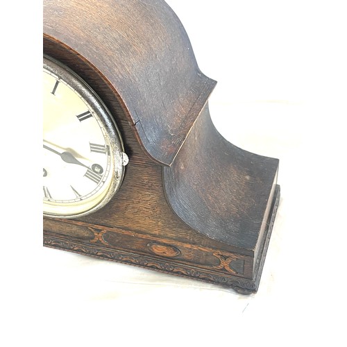 3 - Westminister chime oak mantel clock, untested