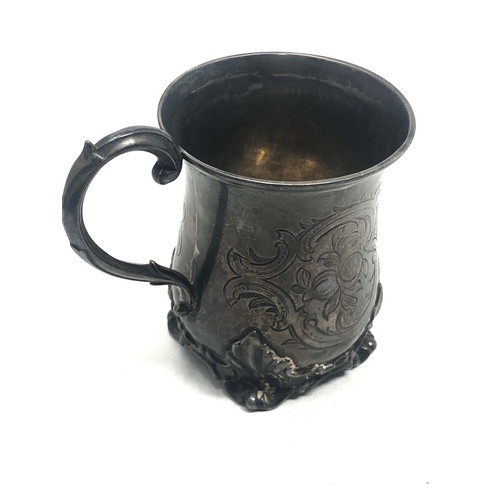 48 - Victorian silver christening mug London silver hallmarks