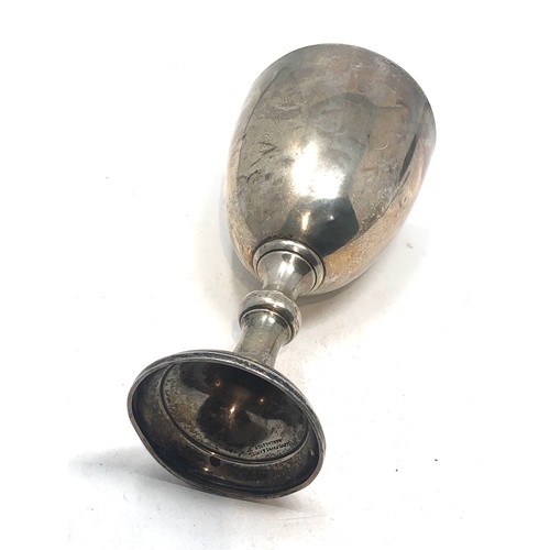 37 - Antique silver goblet measures approx 14.5cm tall Birmingham silver hallmarks weight 85g age related... 