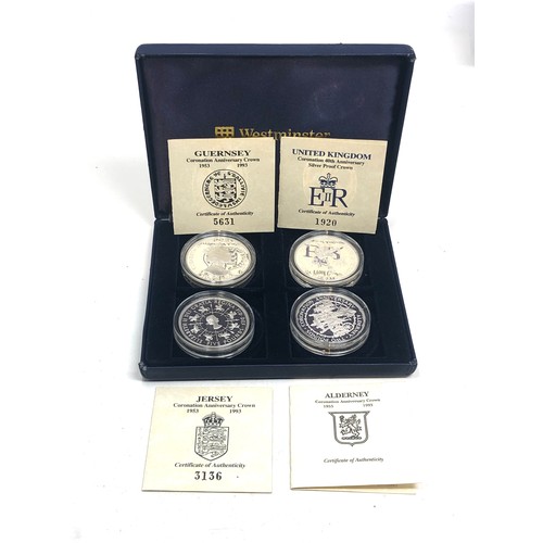 24 - Boxed set of  silver proof coins with c.o.a silver weight 113.12g