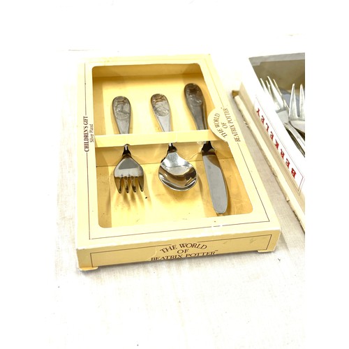 54 - Beatrix Potter cutlery set, 2 other complete sets