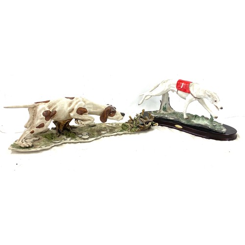 57 - 2 Large dog ornaments one Nao largest measures 17.5
