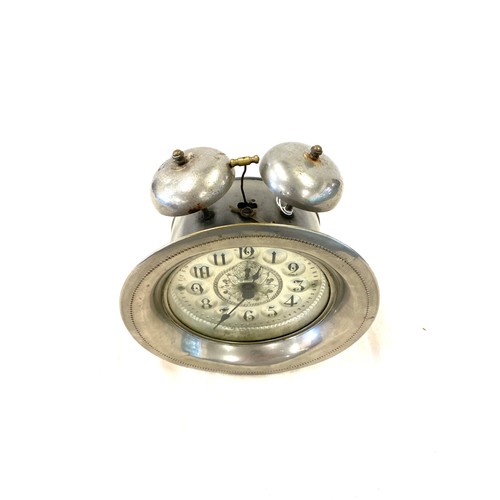 43 - Vintage bedside alarm clock height approx 8.5