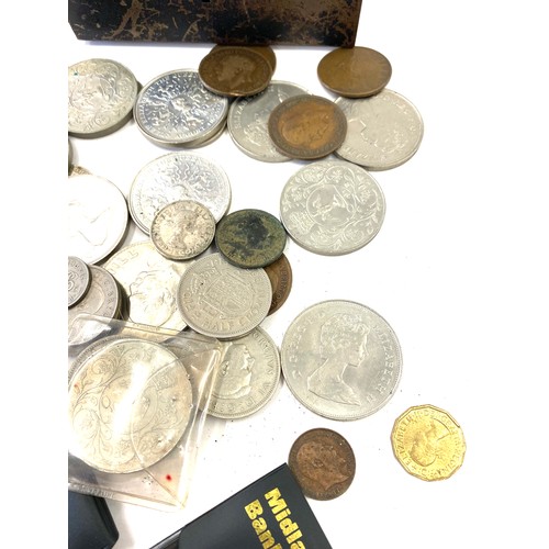 45 - Selection vintage coins to include half crowns, crowns etc