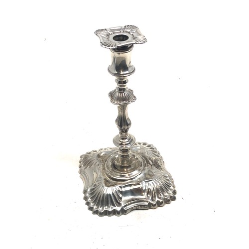 41 - Small hallmarked silver candlestick measures approx 13.5cm tall london silver hallmarks weight 80g a... 