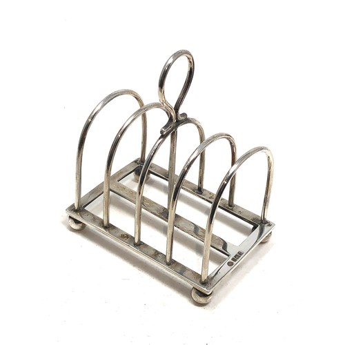 13 - Antique 5 bar silver toast rack sheffield silver hallmarks weight 92g