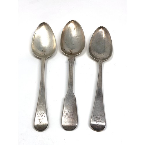 26 - 3 georgian silver table spoons weight 198g