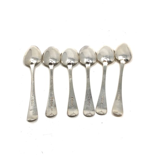 49 - 6 Georgian silver tea spoons weight 130g not matching