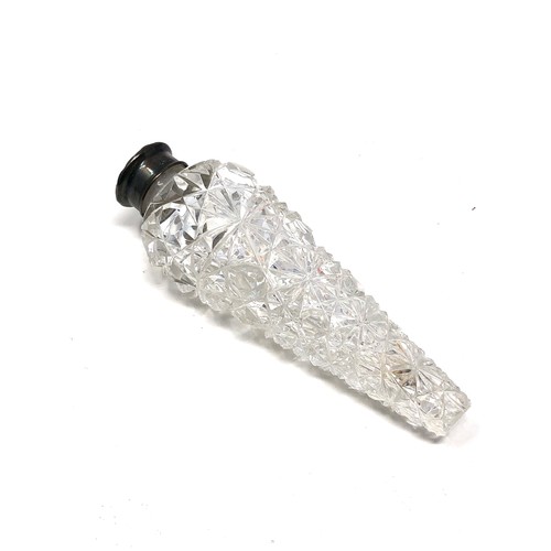 15 - Antique silver top & cut glass scent bottle