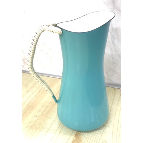57 - Vintage Retro Dansk design enamel jug height approx 7 inches tall