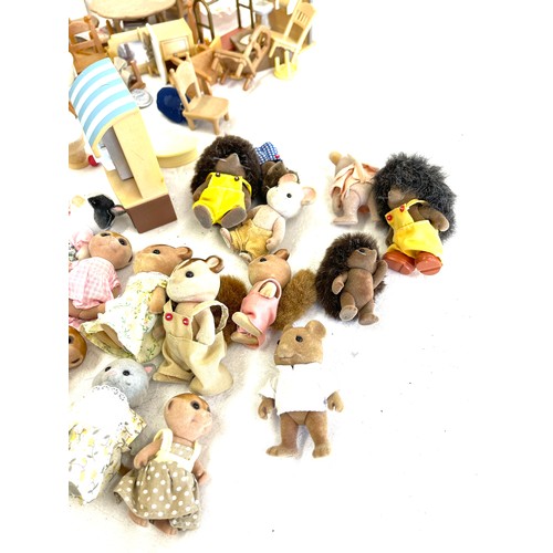 45 - Selection of vintage Slyvanian family figures, furniture etc