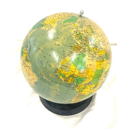 8 - Small vintage world globe measures 26cm tall