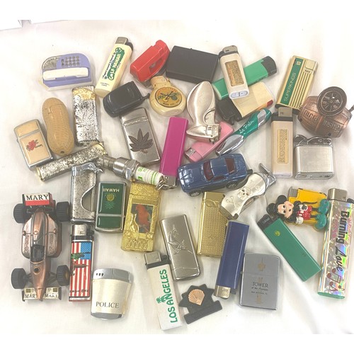 52 - Large selection of novelty table lighters
