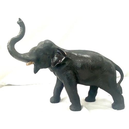 33 - Bronze vintage elephant, missing tusk, makers mark on underneath of belly, approximate measurements:... 