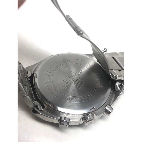 493 - Gent's Casio Edifice chronograph quartz wristwatch wr100m moduule no 5490 ref efr 570 dy the watch i... 