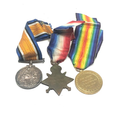 517 - ww1 trio of medals to t4-126780 pte j.guntrip a.s.c