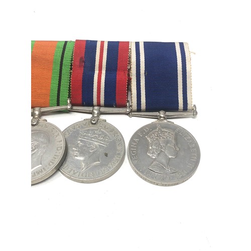 500 - ww2 mounted medal group with police long service medal to station serg george a.leloup