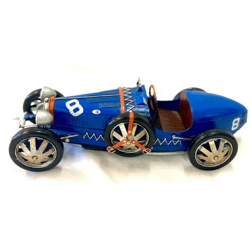 25 - 1920s Bugatti Type 35 Metal Racing Car Model approximately 14