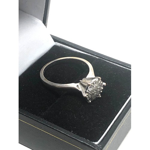 40 - 9ct white gold diamond ring weight 3.2g 0.25ct diamonds