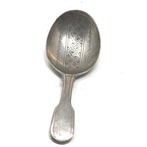 4 - Antique georgian silver tea caddy spoon