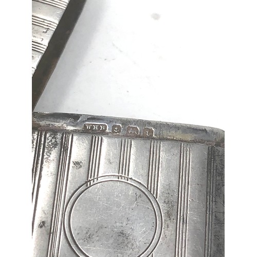 33 - Antique silver vesta case on silver albert chain