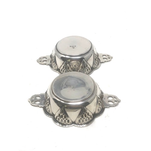 16 - Pair of silver sweet bowls Birmingham silver hallmarks