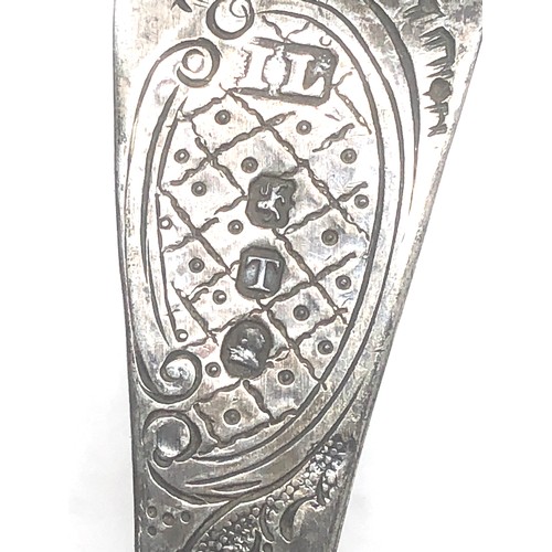 36 - Antique georgian silver shifter spoon