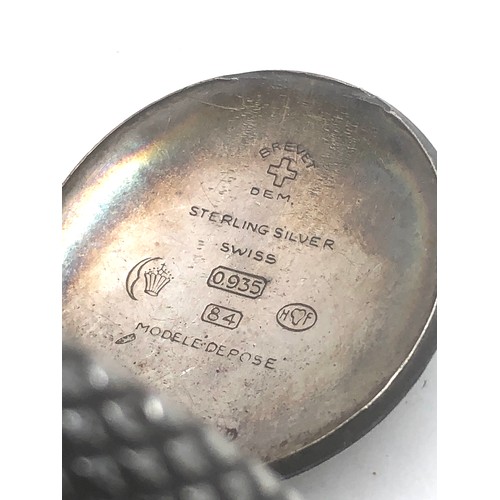 34 - continental novelty silver car wheel pill box measures approx 4.4cm dia