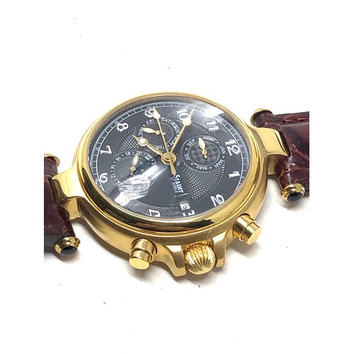 490 - Gents stauer 27 jewel chronograph wristwatch in working order